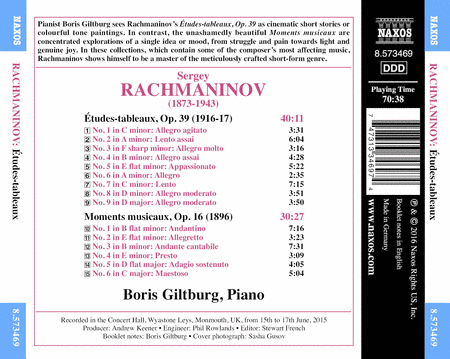 Rachmaninov: Etudes-Tableaux, Op. 39 & Moments Musicaux, Op. 16