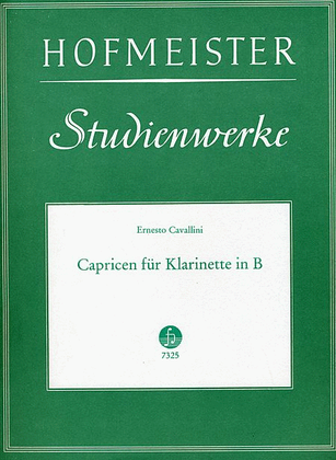 Book cover for Capricen fur Klarinette in B