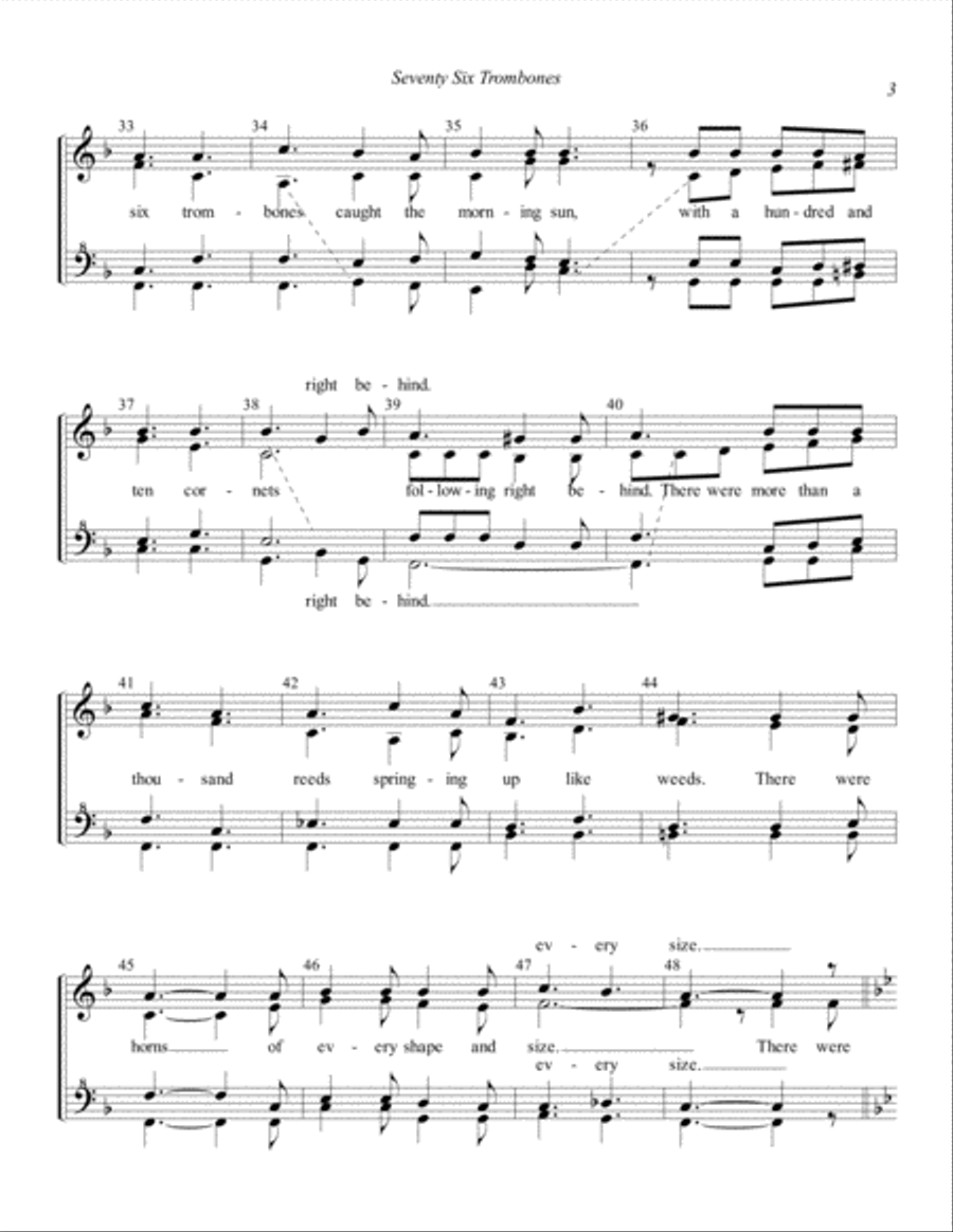 Seventy Six Trombones Seventy Six Trombones SSAA scores gallery preview page 3