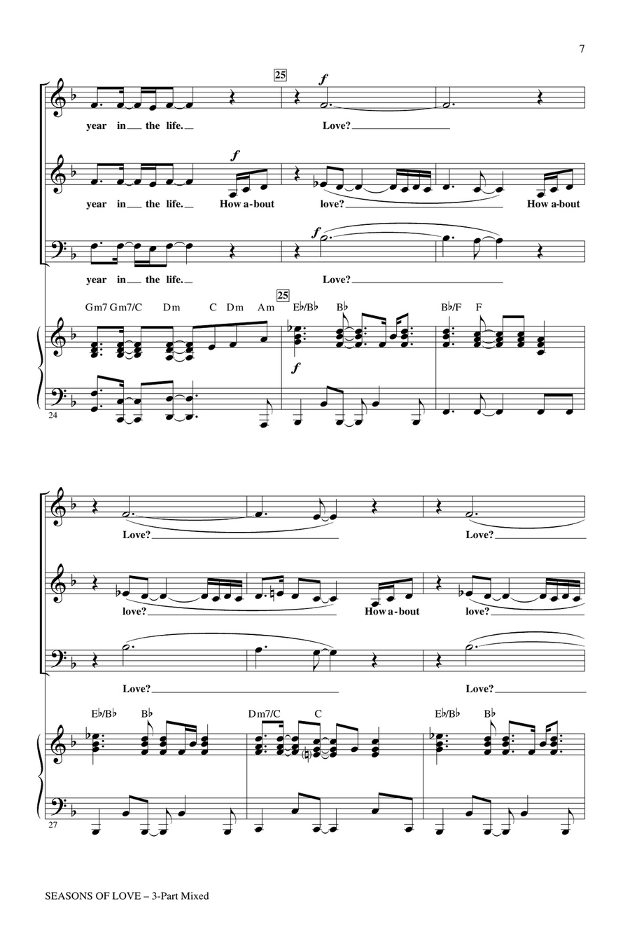 Seasons Of Love (from Rent) (arr. Mac Huff) 3-Part scores gallery preview page 5