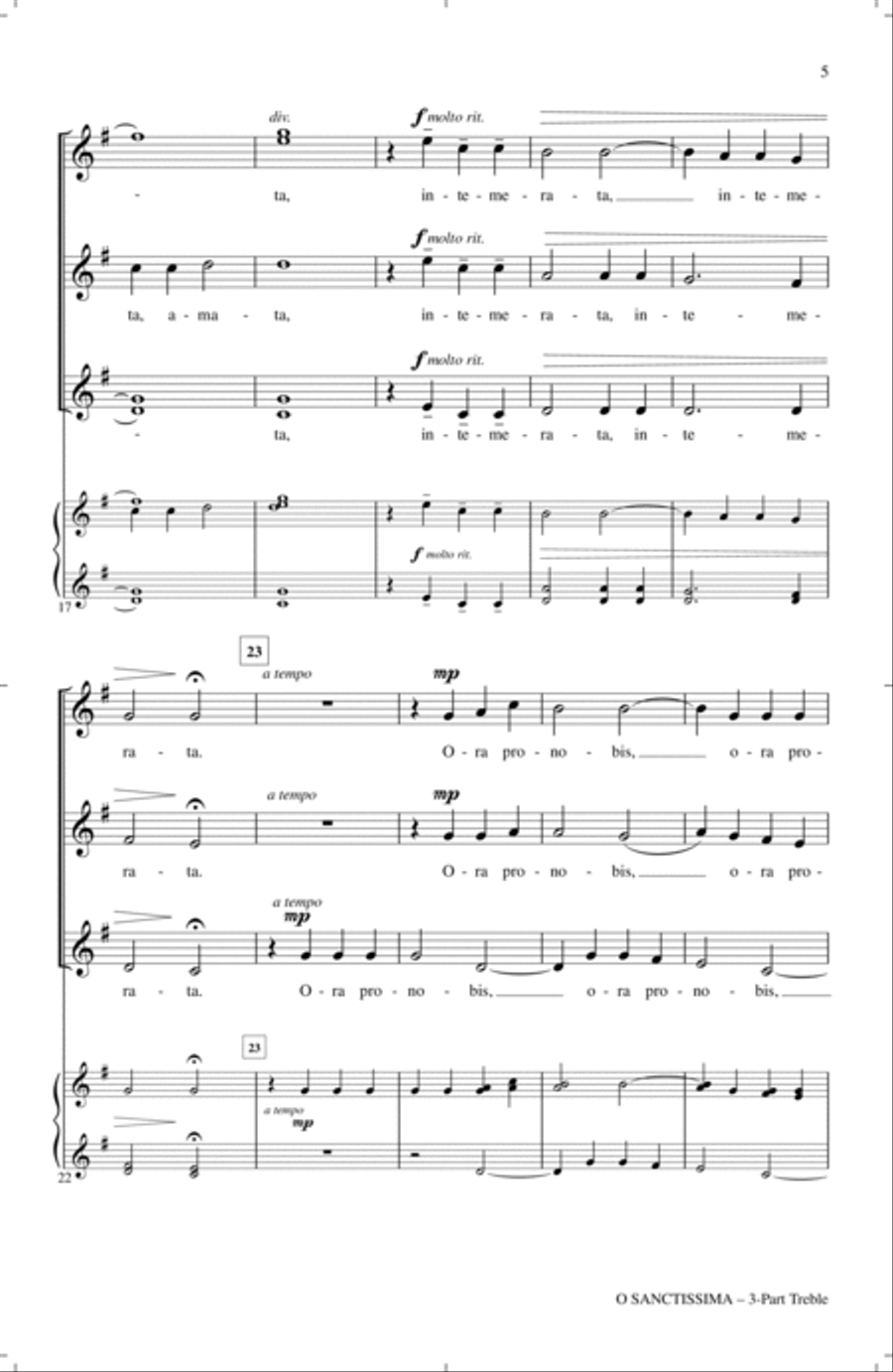 O Sanctissima O Sanctissima 3-Part scores gallery preview page 3