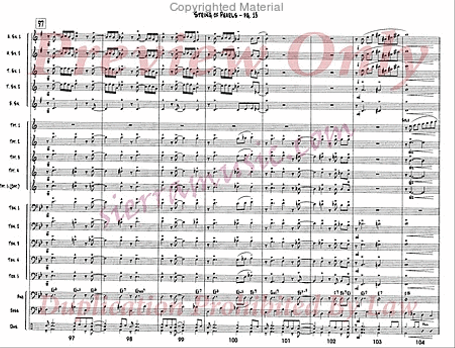 String Of Pearls Jazz Ensemble scores gallery preview page 14