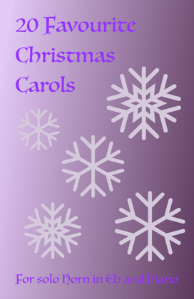 Book cover for 20 Favourite Christmas Carols for solo Tenor Horn in Eb and Piano