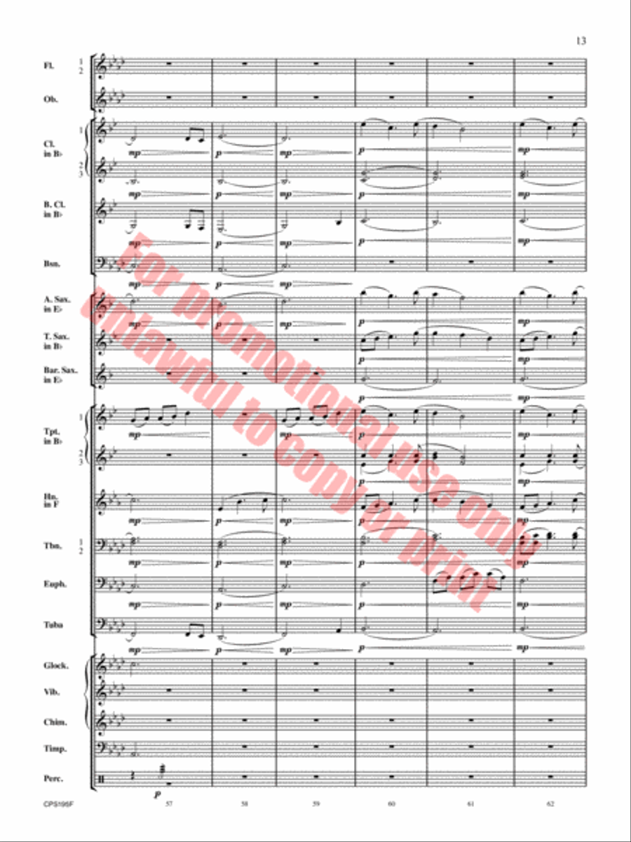 The Last to Fall Concert Band scores gallery preview page 14