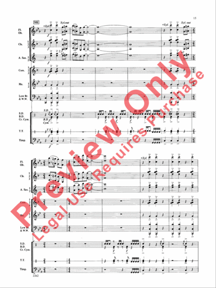Wood County Celebration Concert Band scores gallery preview page 16