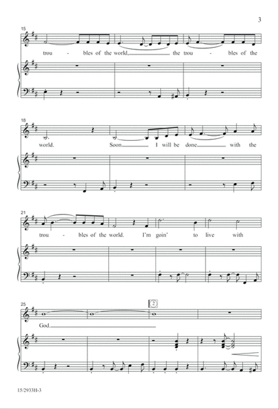 Soon I Will Be Done Soon I Will Be Done 4-Part scores gallery preview page 3