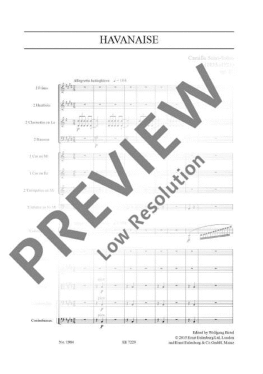Havanaise Orchestra scores gallery preview page 10