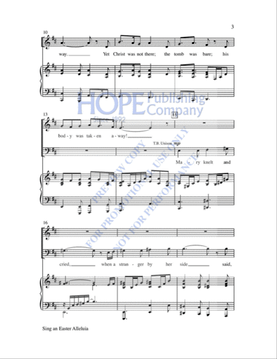 Sing an Easter Alleluia 4-Part scores gallery preview page 4