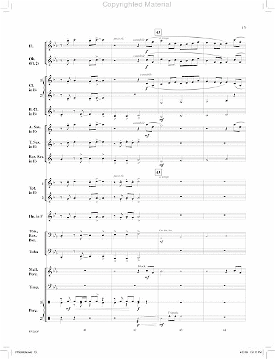 The Cliffs of Mendocino Concert Band scores gallery preview page 14