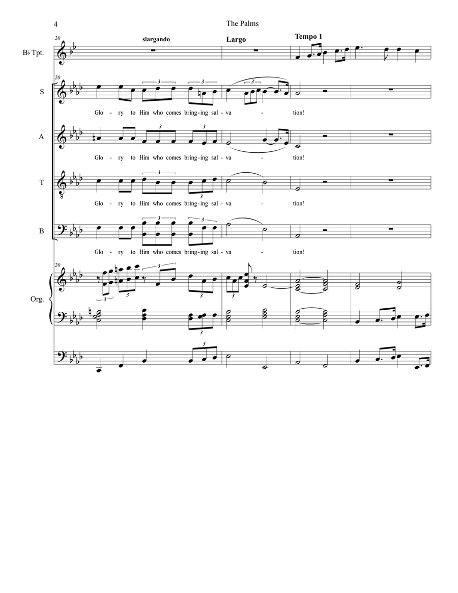 The Palms (SATB) The Palms (SATB) 4-Part scores gallery preview page 4