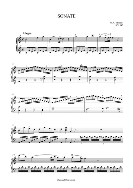 Mozart-Piano Sonata No.16 in C major, K.545 (Semplice) image number null