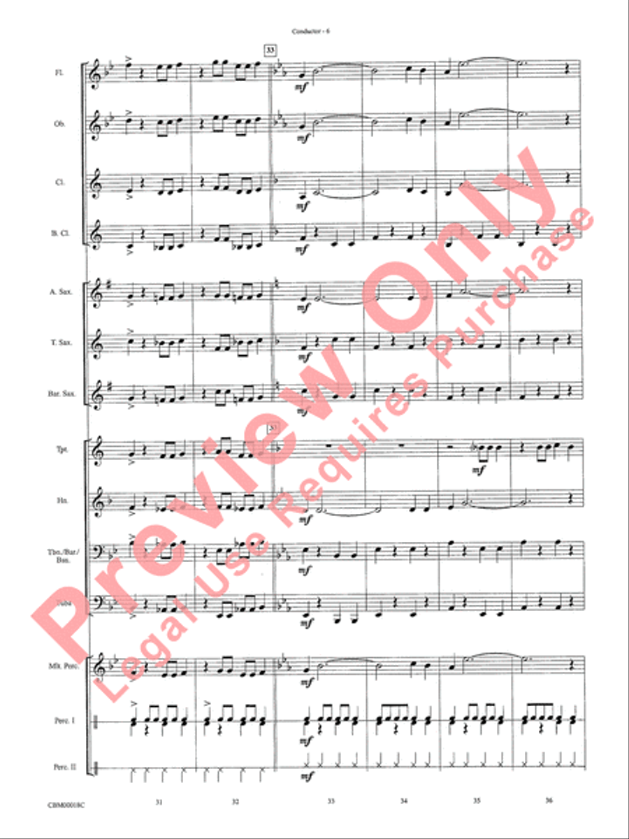 The Magnificent Seven Concert Band scores gallery preview page 9