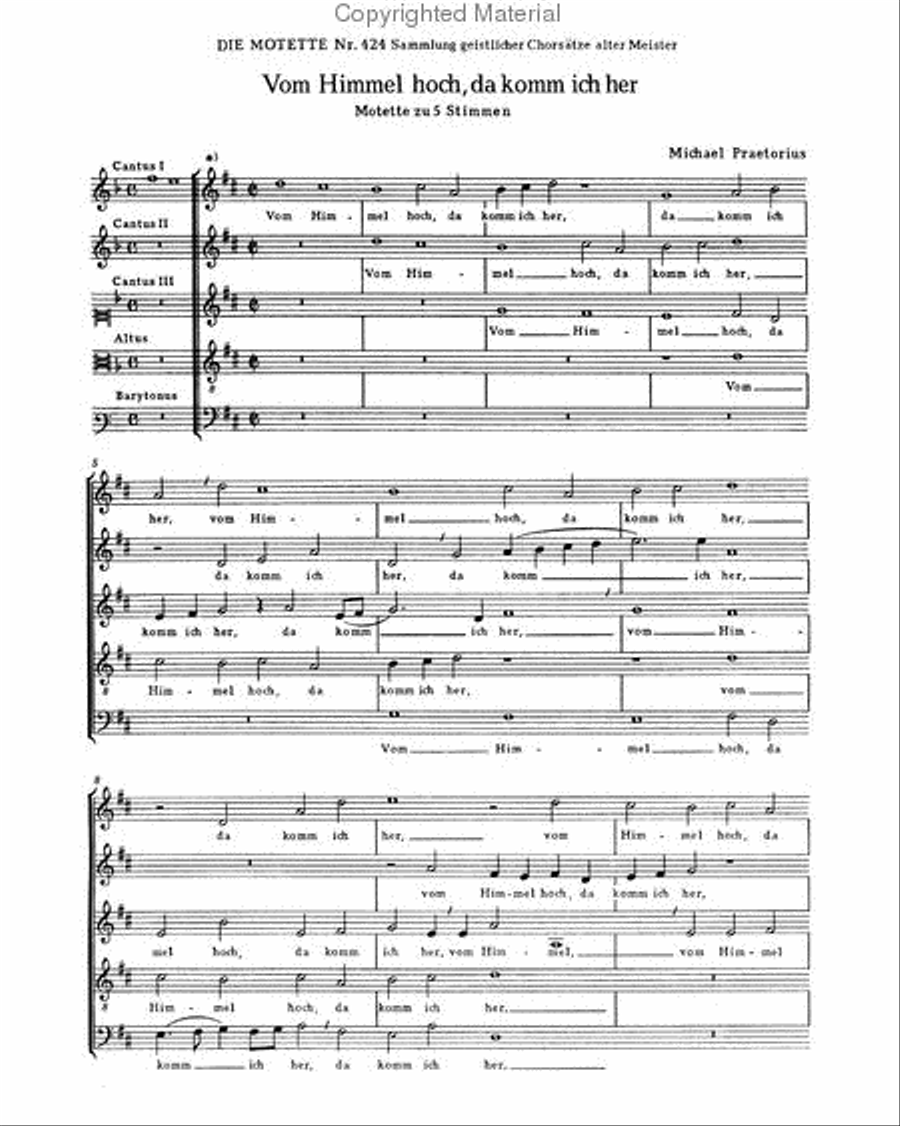 From heav'n above to earth I come (Vom Himmel hoch, da komm ich her) SSATB scores gallery preview page 10