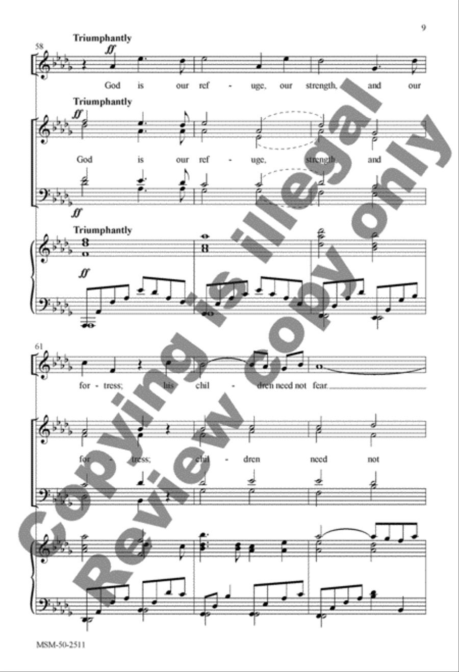 God Is Our Refuge 4-Part scores gallery preview page 8