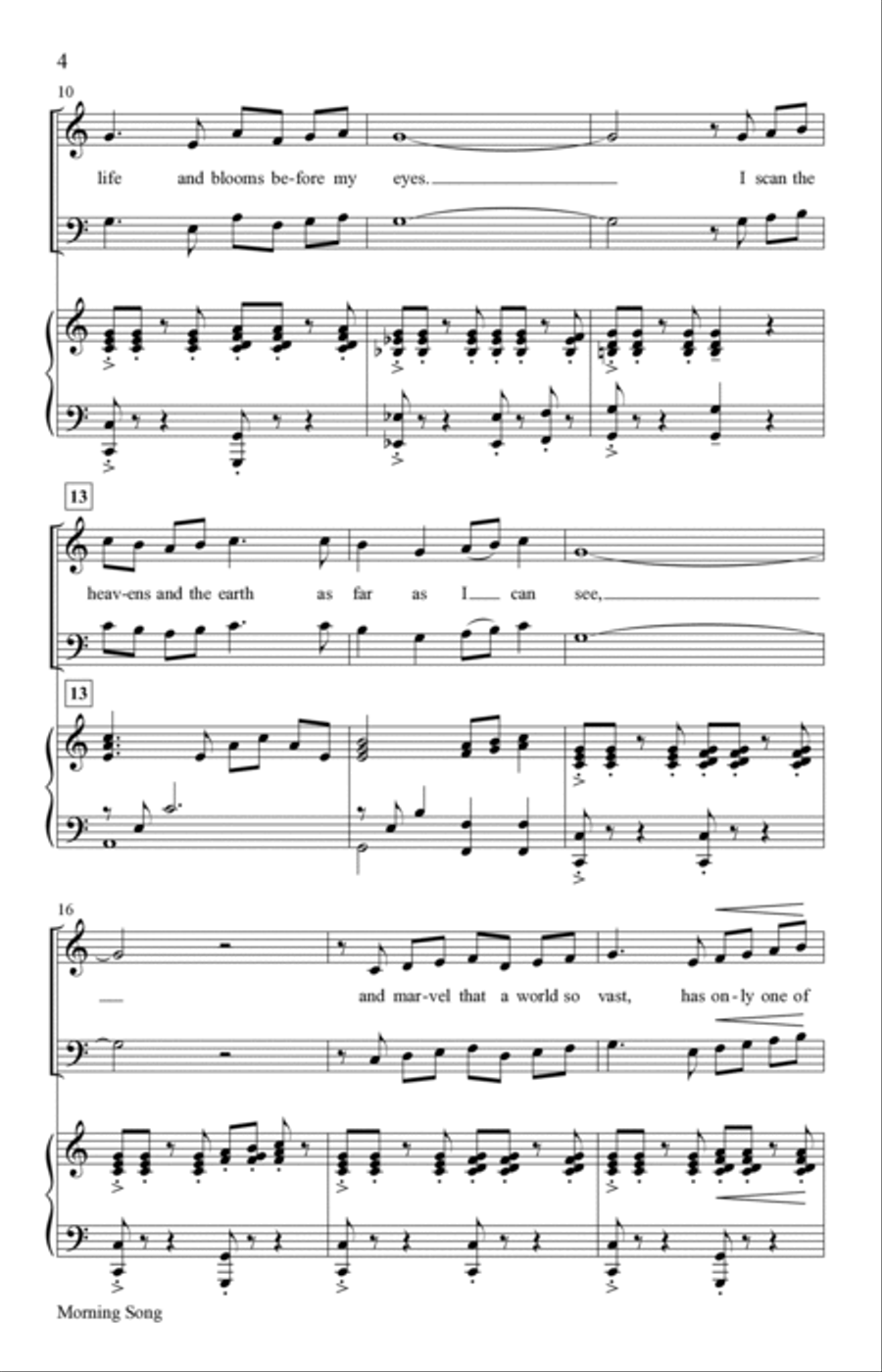 Morning Song Morning Song 4-Part scores gallery preview page 3