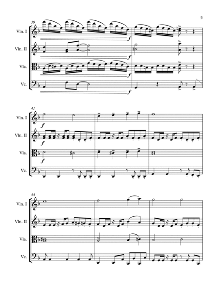 Lay All Your Love On Me String Quartet scores gallery preview page 5