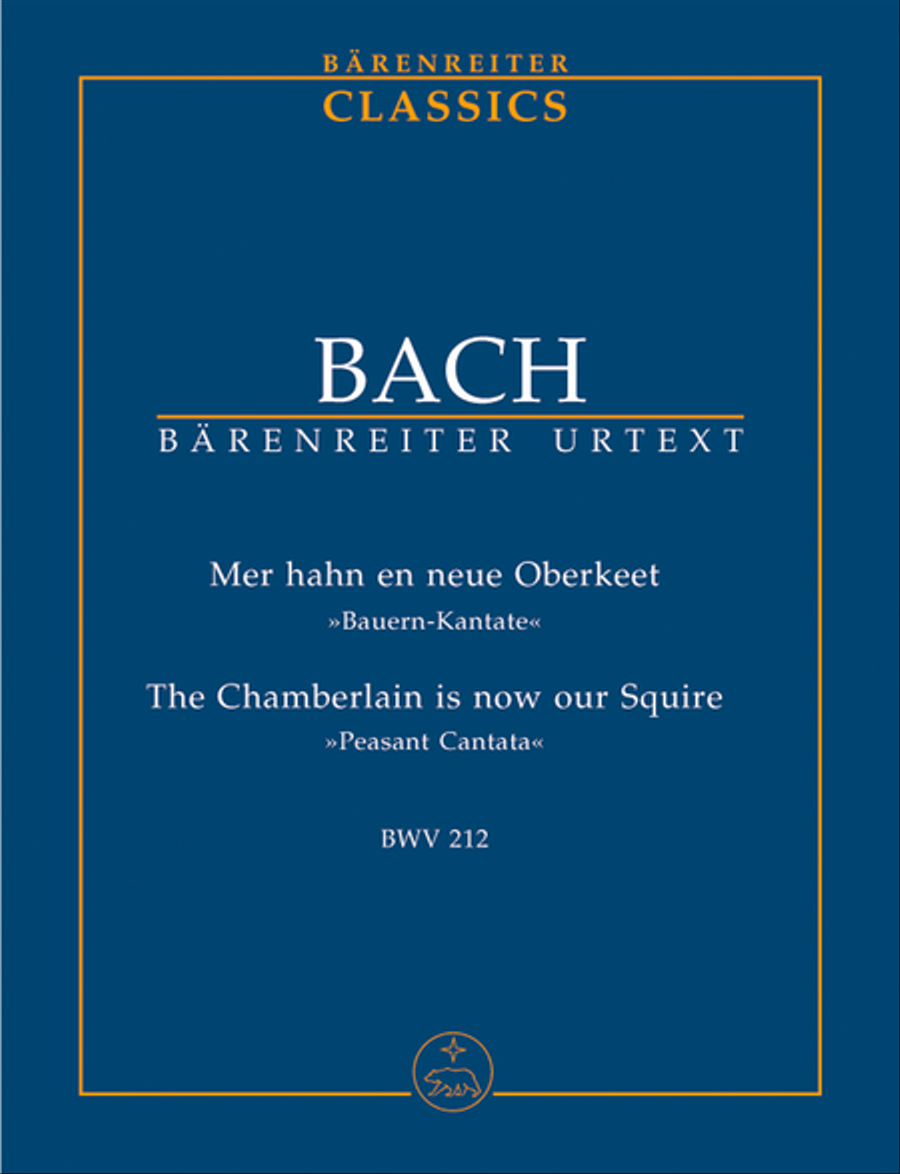 The Chamberlain is now our Squire BWV 212 'Peasant Cantata' Orchestra scores gallery preview page 1