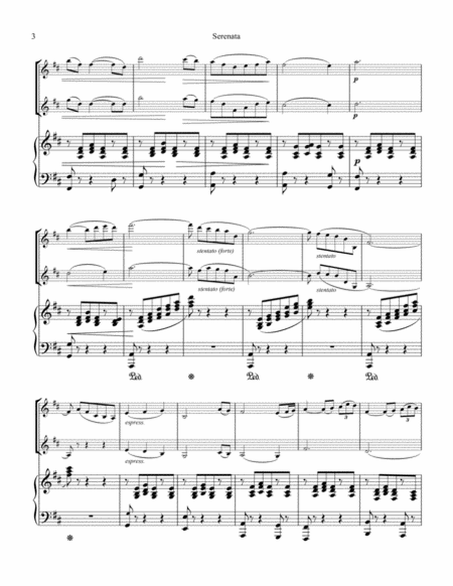 Serenata Rimpianto Op. 6 for violin duo and piano image number null