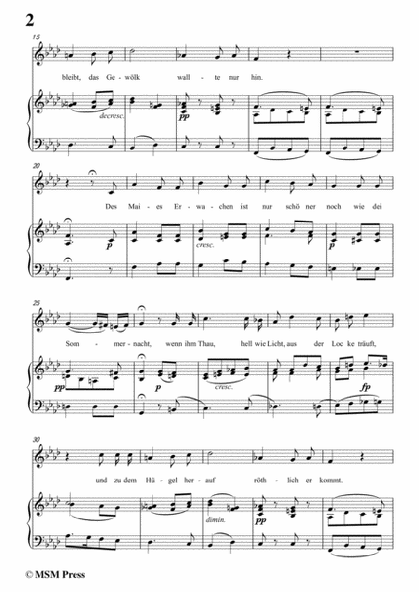 Schubert-Die Frühen Gräber,in f minor,for Voice&Piano image number null