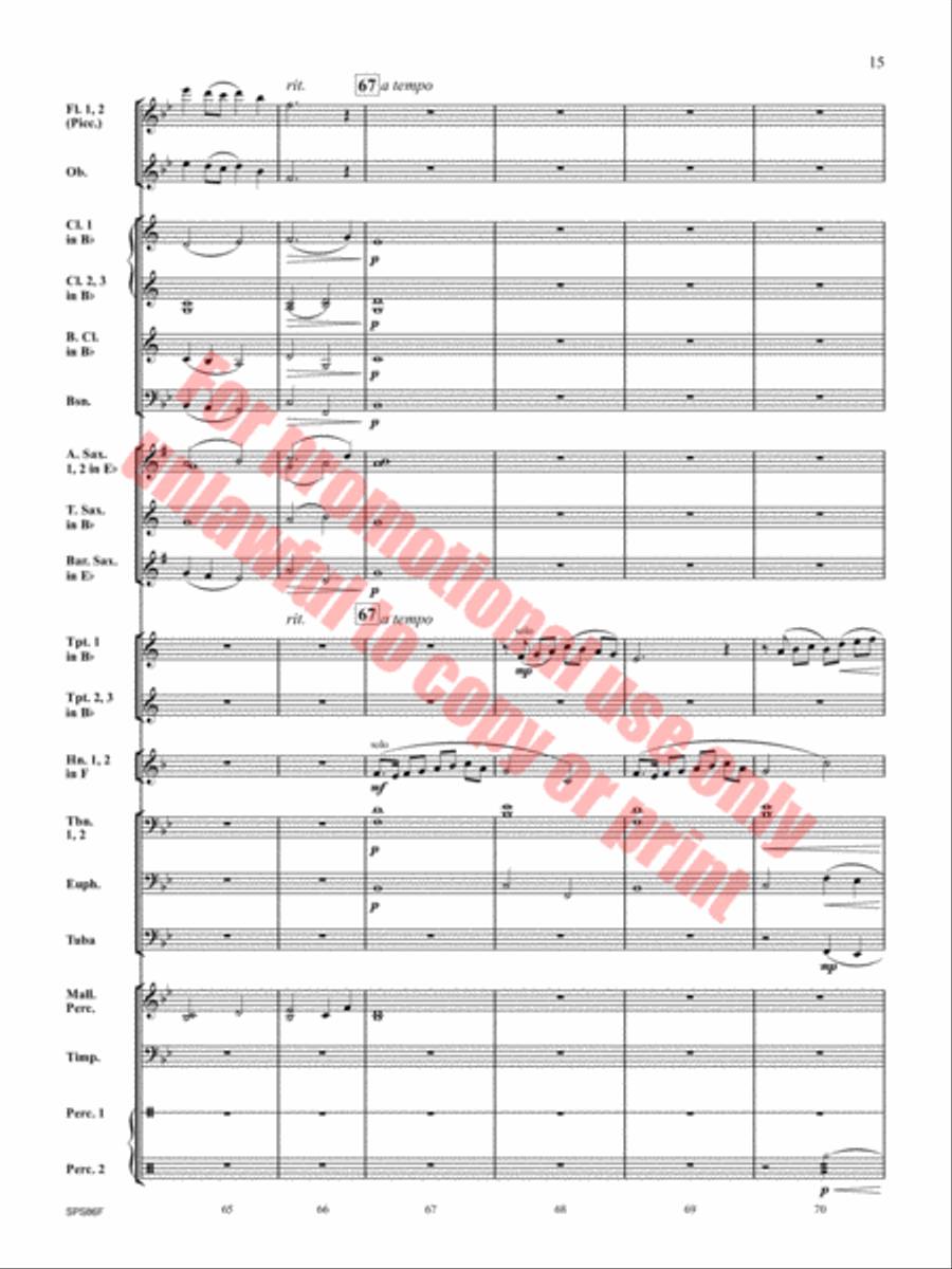 The Hornet's Nest Concert Band scores gallery preview page 16