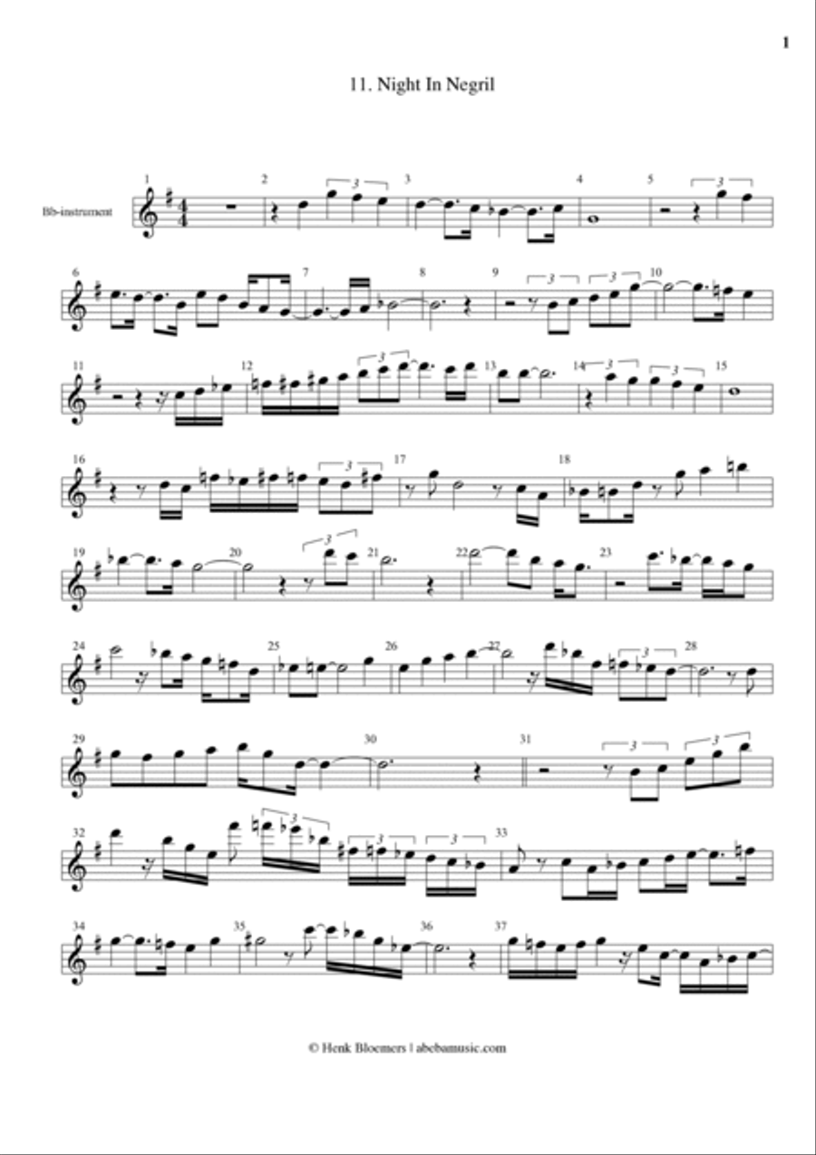 Night in Negril Small Ensemble scores gallery preview page 5