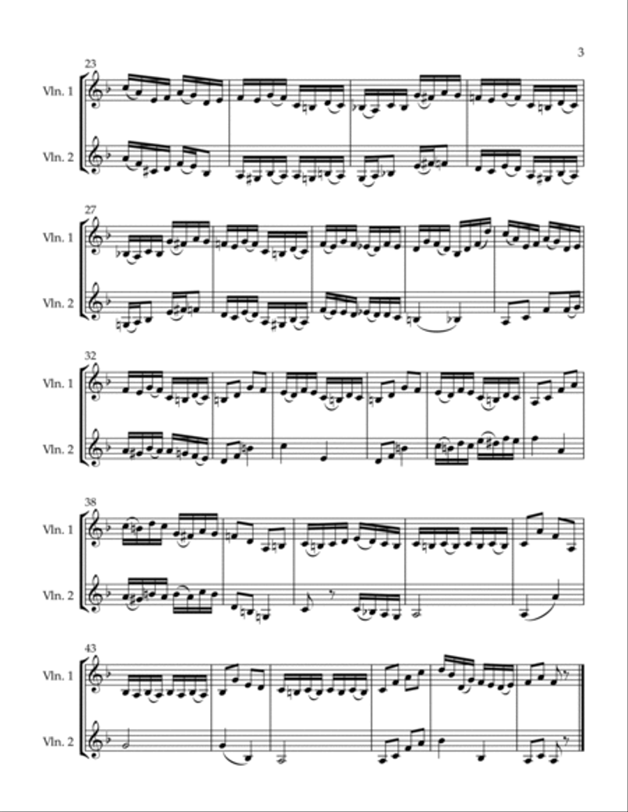 Etude Op. 54 #6 String Duet scores gallery preview page 3