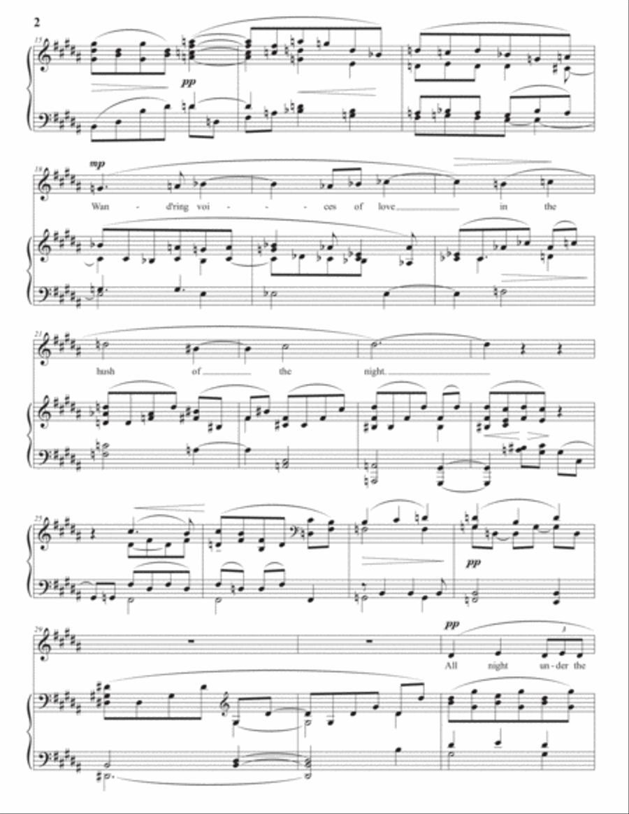 GURNEY: All night under the moon (transposed to G-sharp minor) Voice scores gallery preview page 3