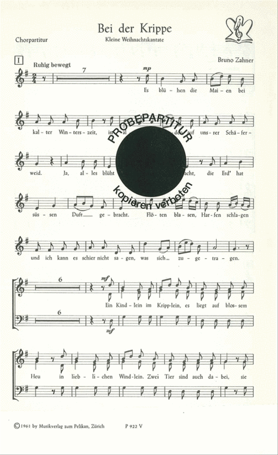 Bei der Krippe Choir scores gallery preview page 1