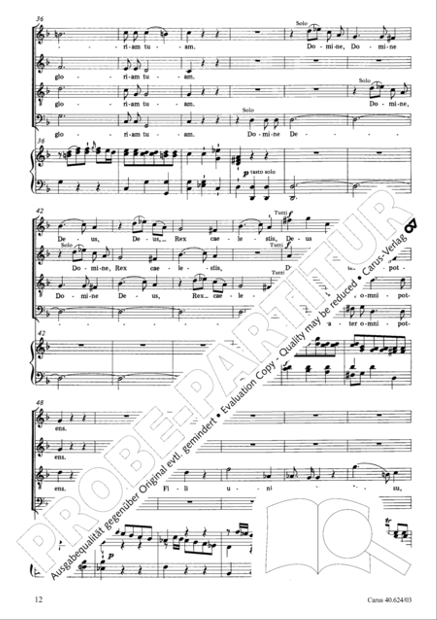 Missa brevis in F major Missa brevis in F major 4-Part scores gallery preview page 13