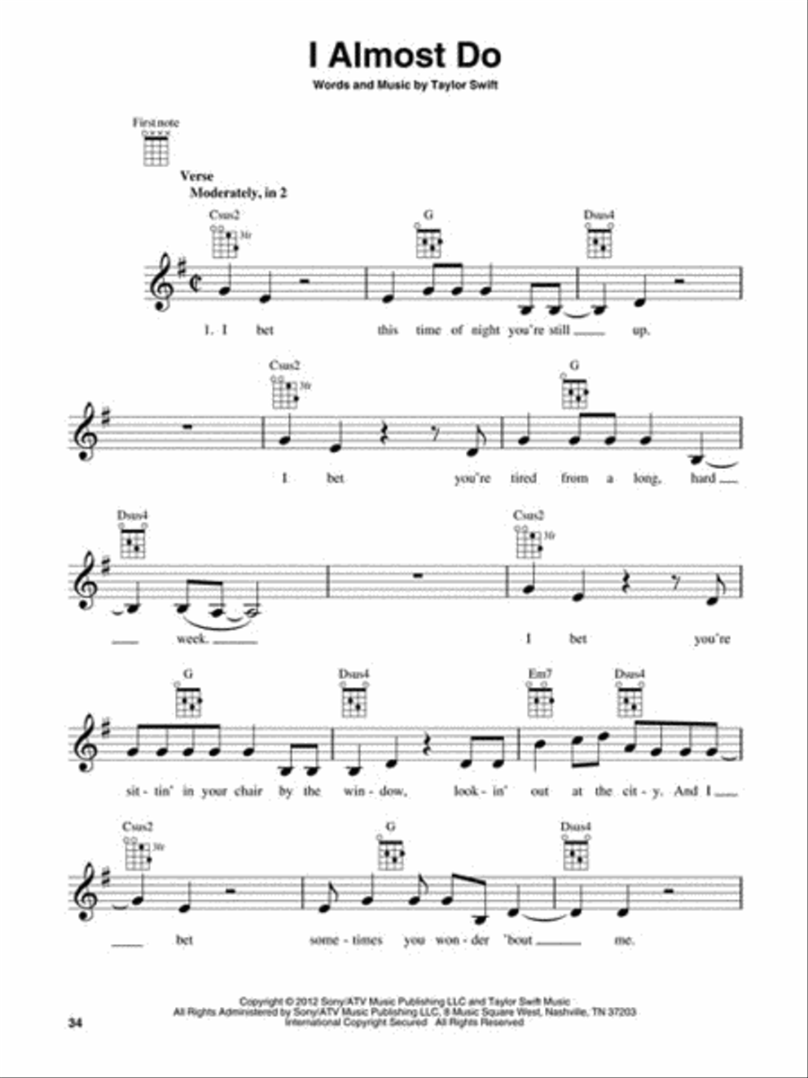 Taylor Swift - Red Electric Guitar scores gallery preview page 3