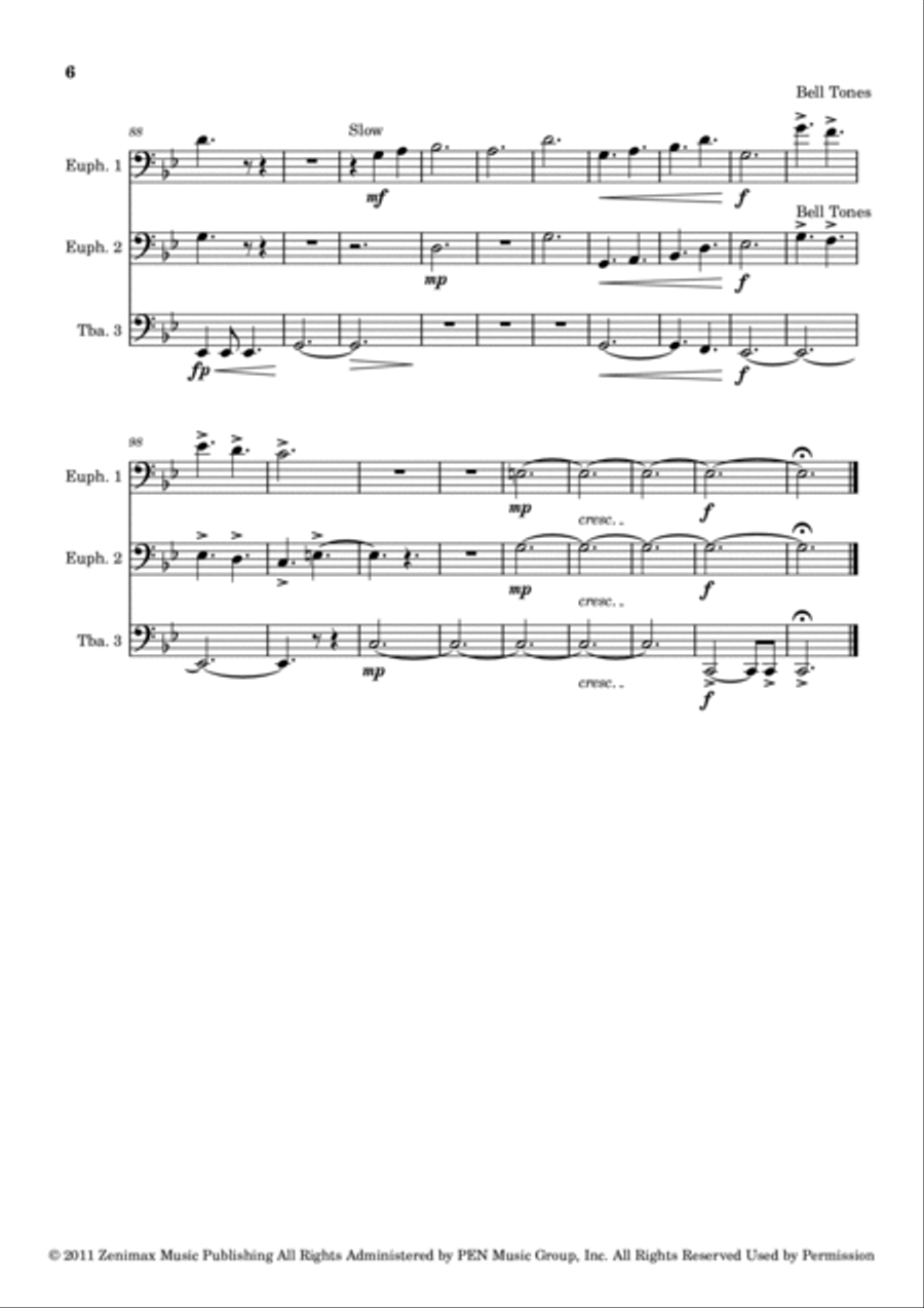 Dragonborn (Skyrim Theme) Euphonium scores gallery preview page 6
