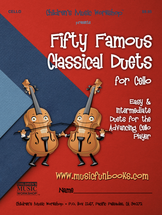 Book cover for Fifty Famous Classical Duets for Cello