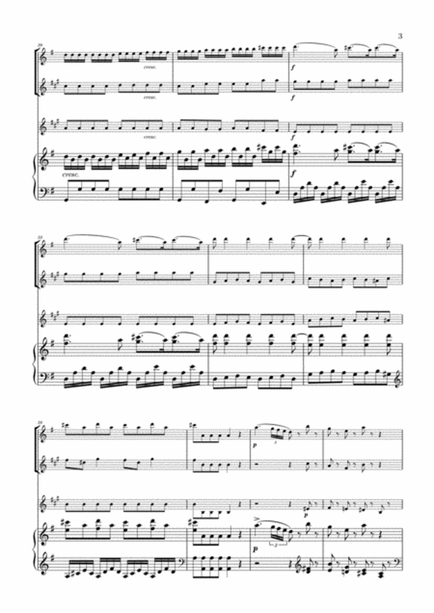 Eine Kleine Nachtmusik for Flute, Clarinet, Bass Clarinet and Piano image number null
