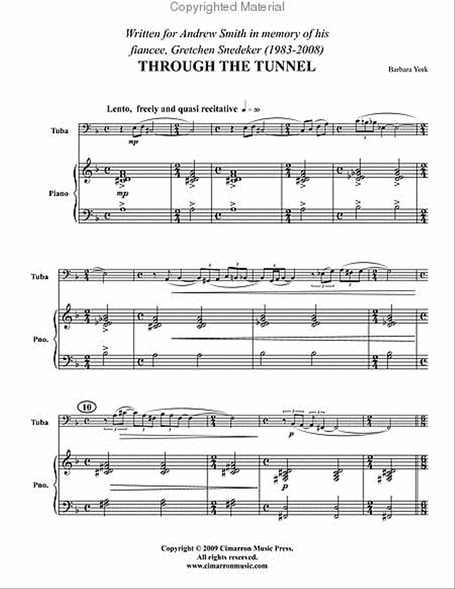 Through the Tunnel Tuba scores gallery preview page 2