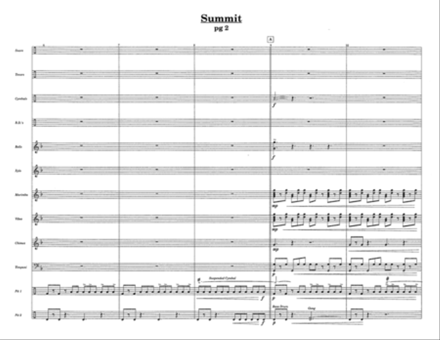 Summit w/Tutor Tracks Percussion Ensemble scores gallery preview page 4