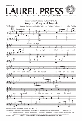 Book cover for Song of Mary and Joseph