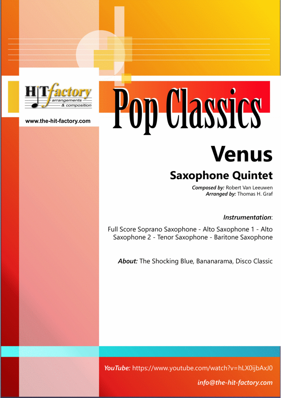 Venus Saxophone Quintet scores gallery preview page 1