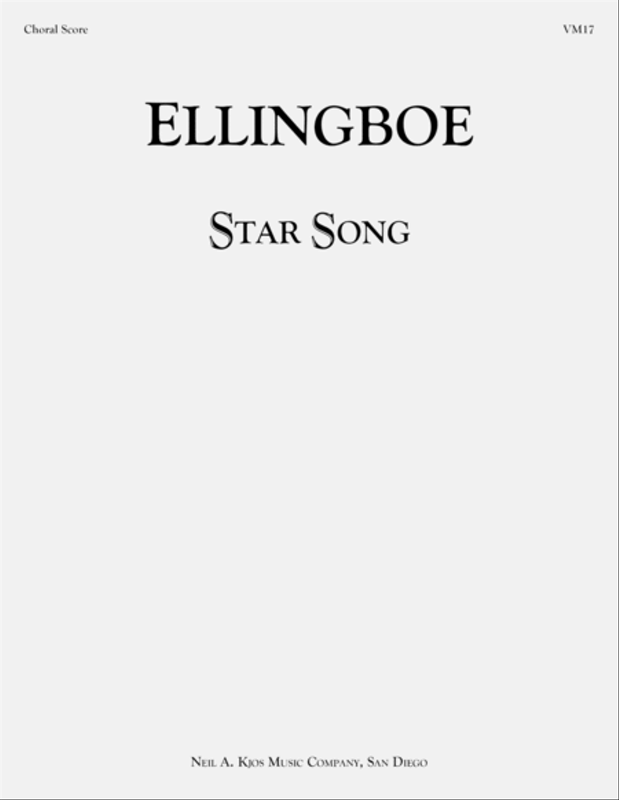 Star Song - Choral Score Star Song - Choral Score 4-Part scores gallery preview page 1
