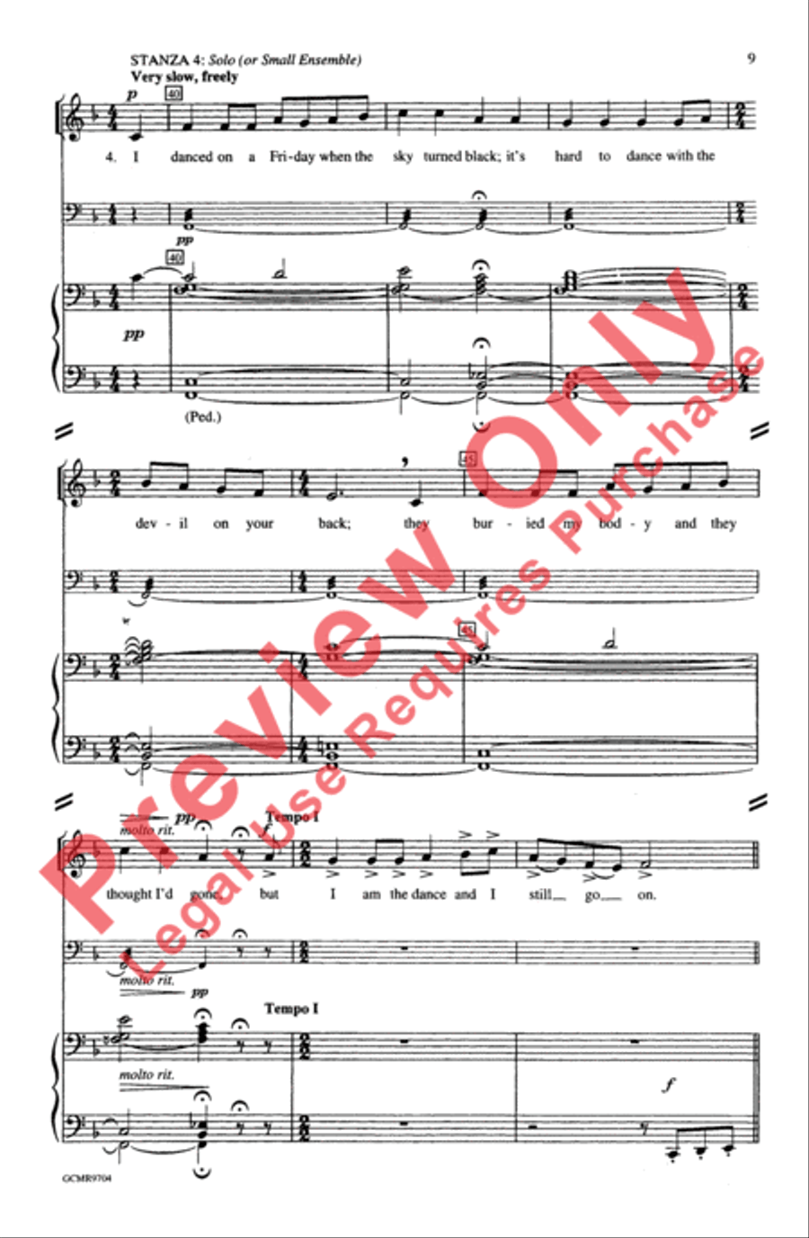 Concertato on Lord of the Dance 4-Part scores gallery preview page 9