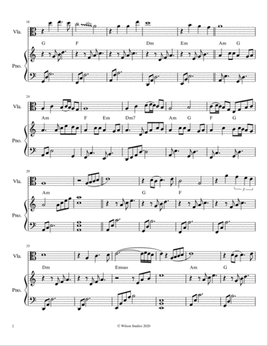 Wayfaring Stranger Viola scores gallery preview page 2