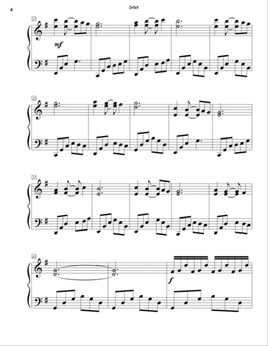 Orbit Orbit Easy Piano scores gallery preview page 4