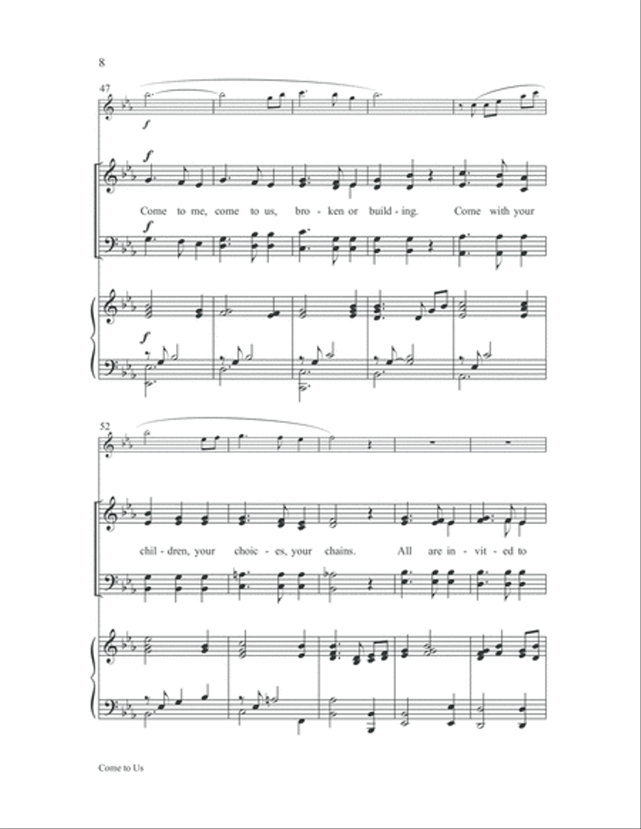 Come to Us 4-Part scores gallery preview page 8