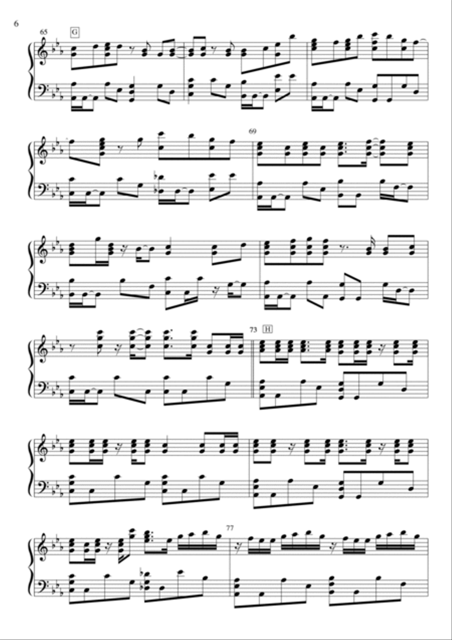 Yoruni Kakeru Piano Solo scores gallery preview page 6