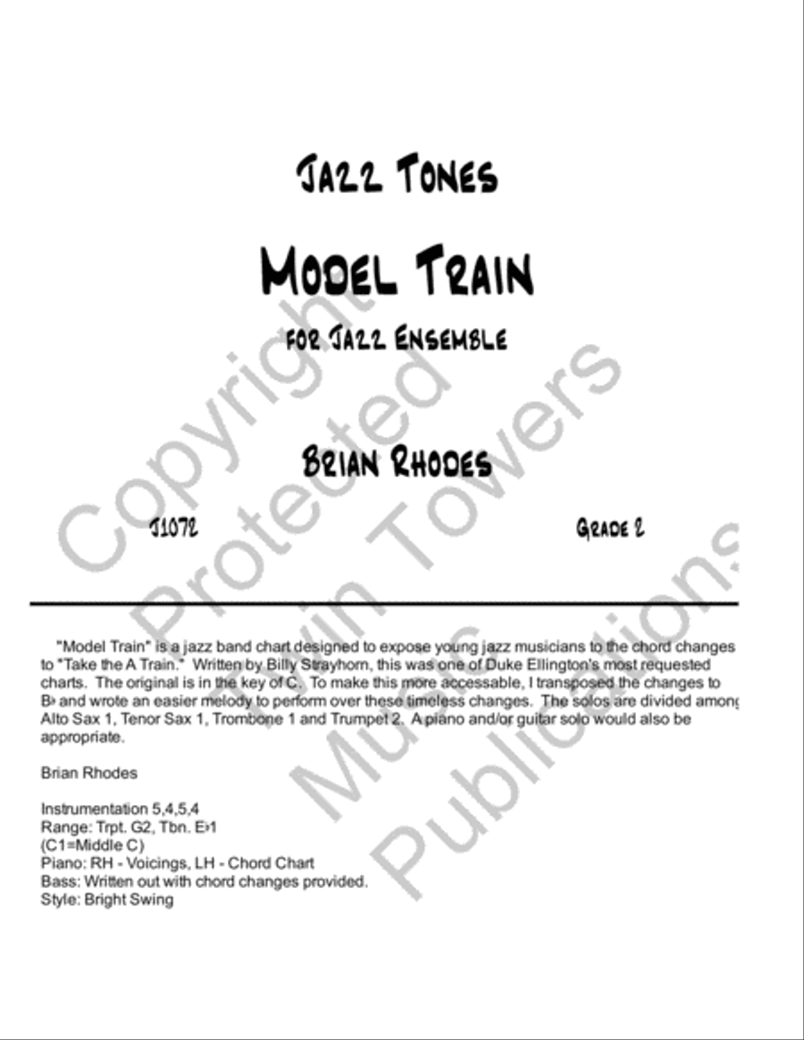 Model Train Model Train Jazz Ensemble scores gallery preview page 2