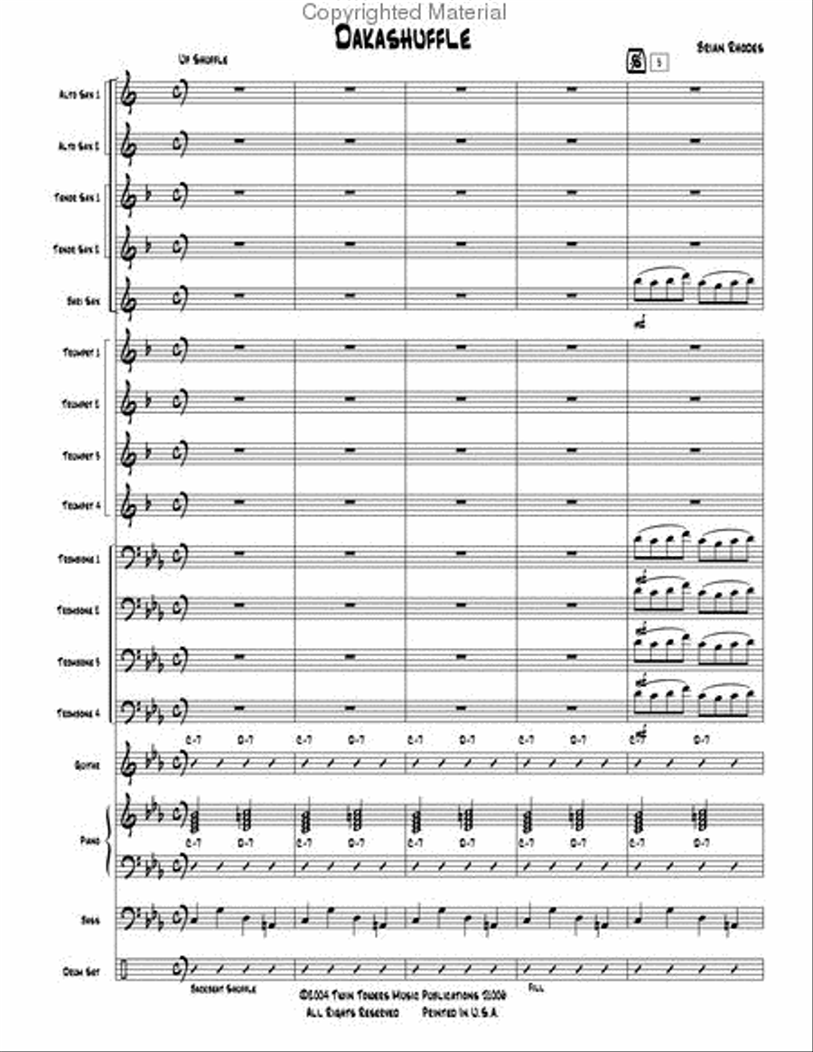 Dakashuffle Jazz Ensemble scores gallery preview page 3