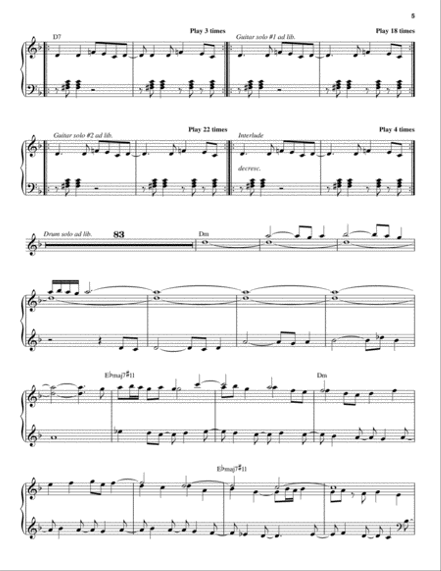 In-A-Gadda-Da-Vida Piano scores gallery preview page 5