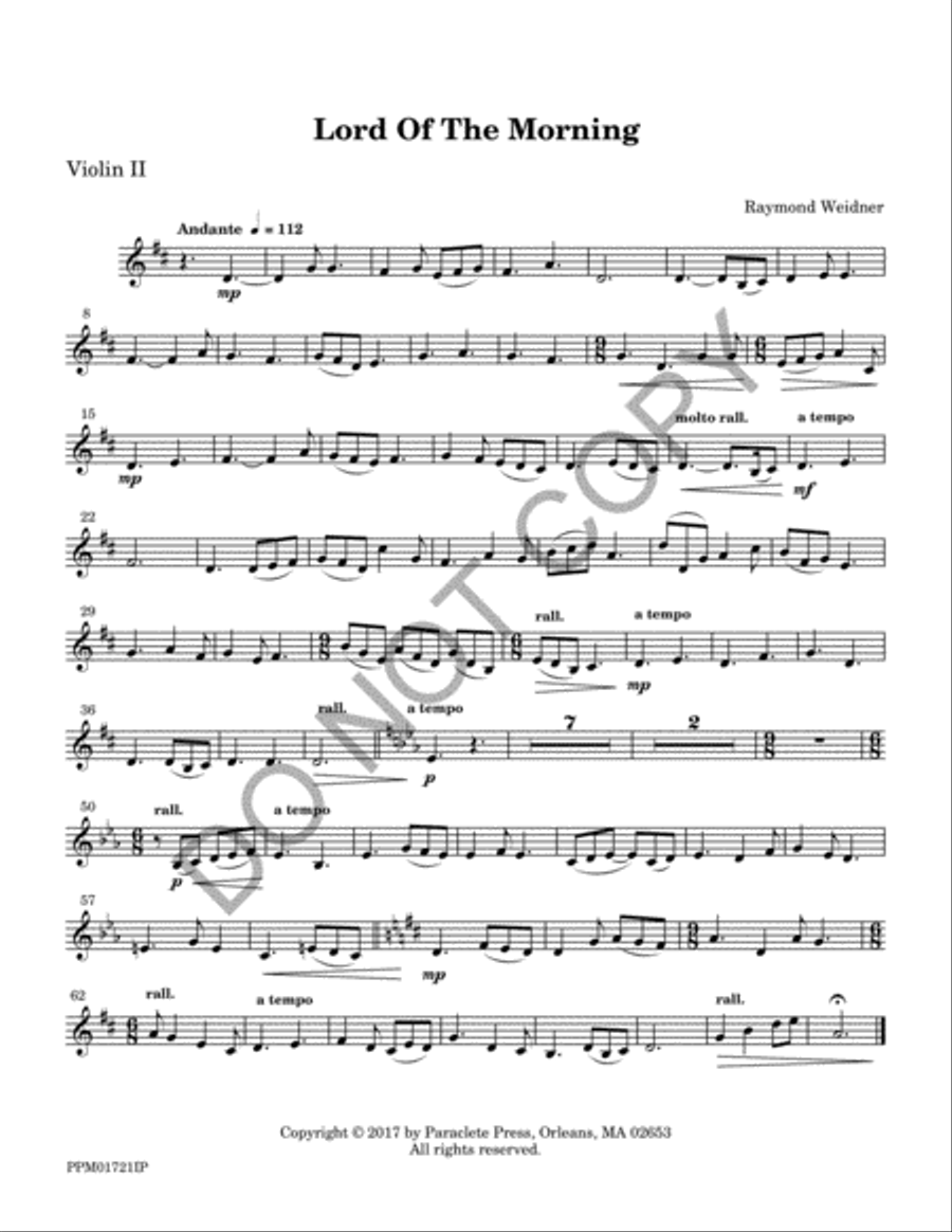 Lord of the Morning - Instrumental Parts Flute scores gallery preview page 3