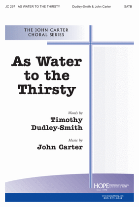 Book cover for As Water to the Thirsty