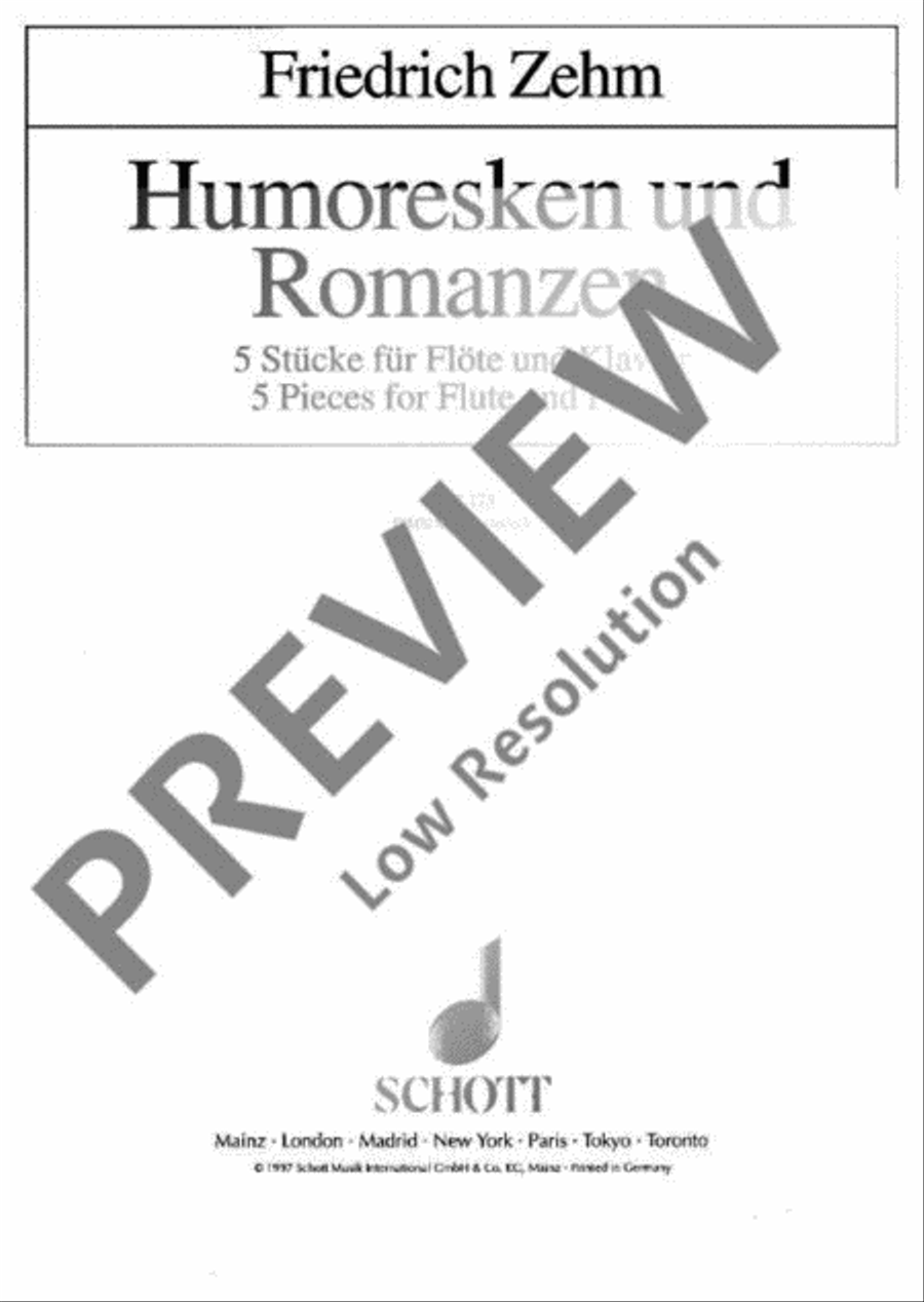 Humoresken und Romanzen Humoresken und Romanzen Flute Solo scores gallery preview page 2