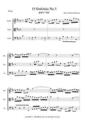 Book cover for Sinfonias No.3 BWV 789